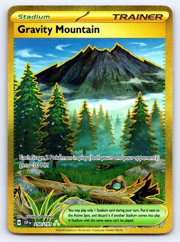 Gravity Mountain 250/191 Hyper Rare Surging Sparks Pokemon Holo Near Mint