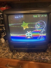 Vintage Zenith TV VCR Combo CRT 4 Head Retro Video Games Rare Model VIDEO