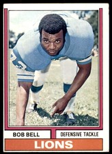 1974 Topps Bob Bell RC Detroit Lions #359 VG/EX