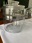 Vintage Pyrex Percolator coffee pot 7756 Clear Glass 6 Cup Complete  No Chips No