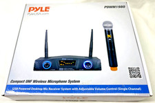 Pyle PDWM1980 Wireless Microphone System - Compact UHF - Handheld Vocal