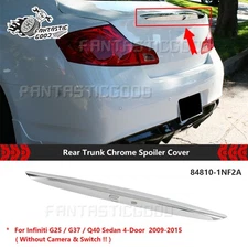 For Infiniti G25 G37 Q40 Sedan 09-15 Rear Trunk Chrome Spoiler Cover 84810-1NF2A