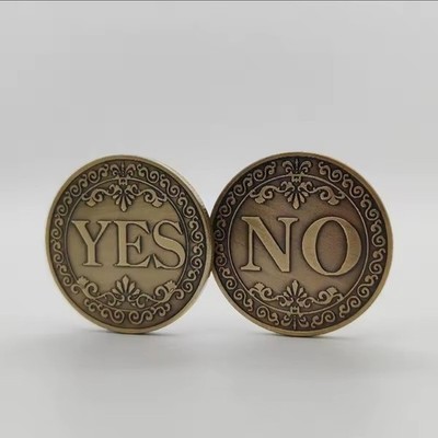 Decision Maker Coin Yes No Lucky Token Decorative Metal Collectible