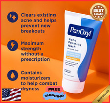 PanOxyl Acne Foaming Wash 10 Benzoyl Peroxide Maximum Strength, 5.5 oz 1 Pack