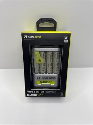 NEW GOAL ZERO GUIDE 10 PLUS PHONE AND BATTERY RECHARGER RECHARGEABLE PACK KIT