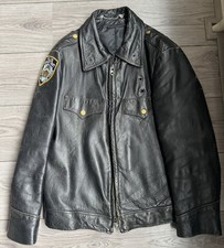 NYPD vintage and original leather police jacket from the 70's