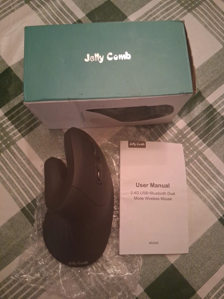 Ratón ergonómico inalámbrico para computadora con desplazamiento 3D Bluetooth 2400DPI 2.4G ratones para juegos Foto 3 de 4