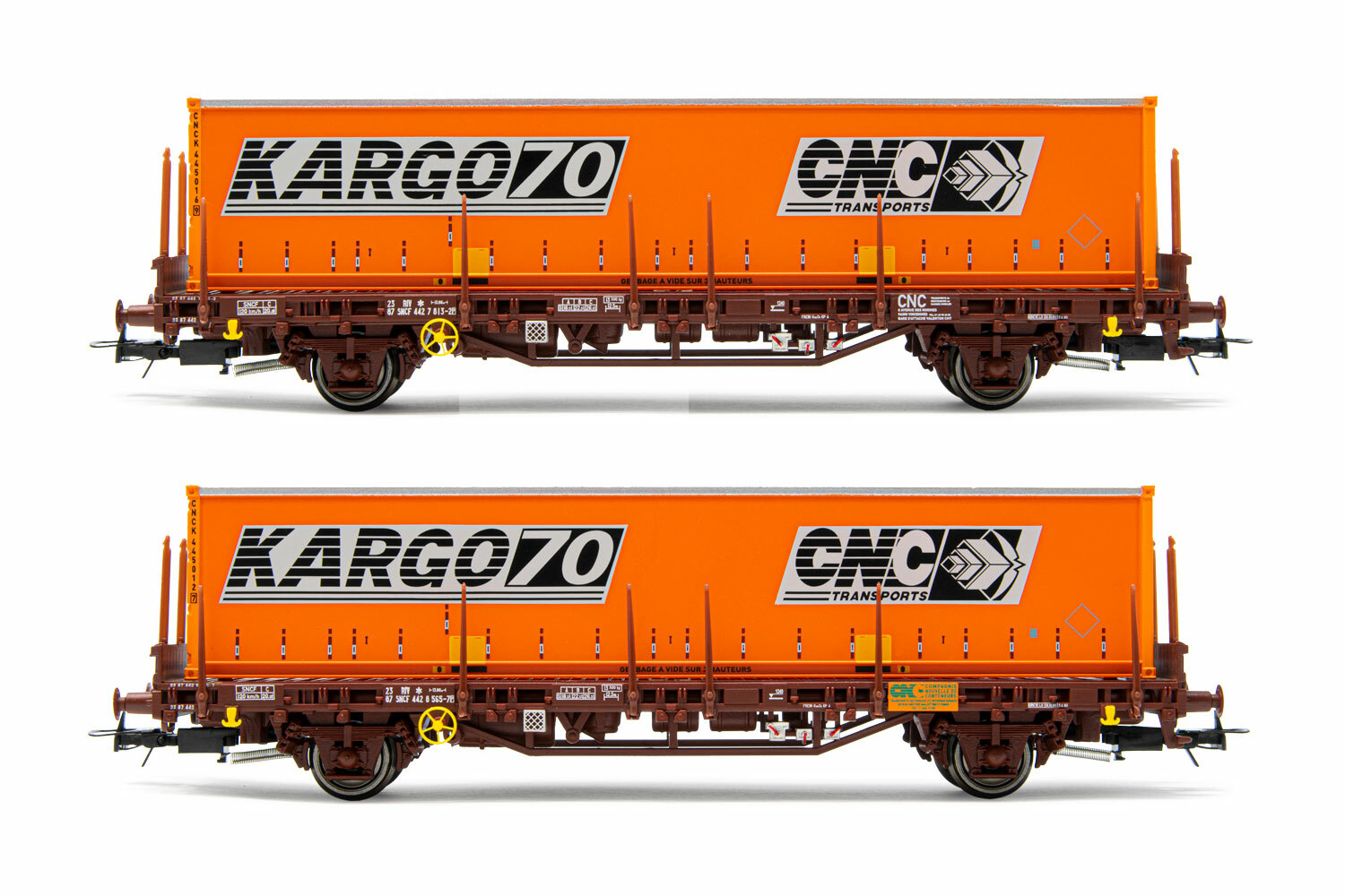 Wagons Lgs KARGO70 CNC Jouef HJ6224 pour composer vos trains de fret SNCF HO