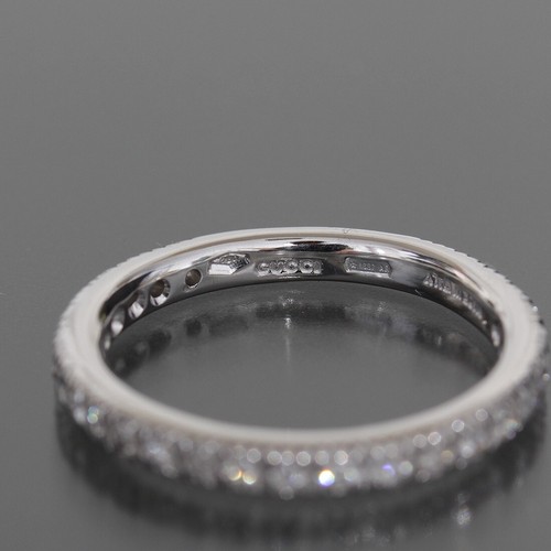 Anello Gucci Diamante US6,5 K18WG Eternità 2,5mm Appena Lucido 750 3,1g 6194A - Foto 4 di 6