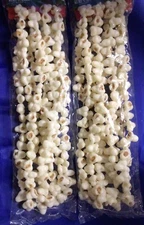 Kurt Adler White Plastic Faux Popcorn Garland Set Of 2 New 9 Feet Each