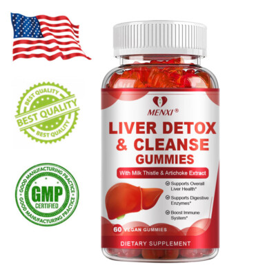 Liver Detox Repair & Cleanse Gummies Milk Thistle 1000mg Liver Detox Supports