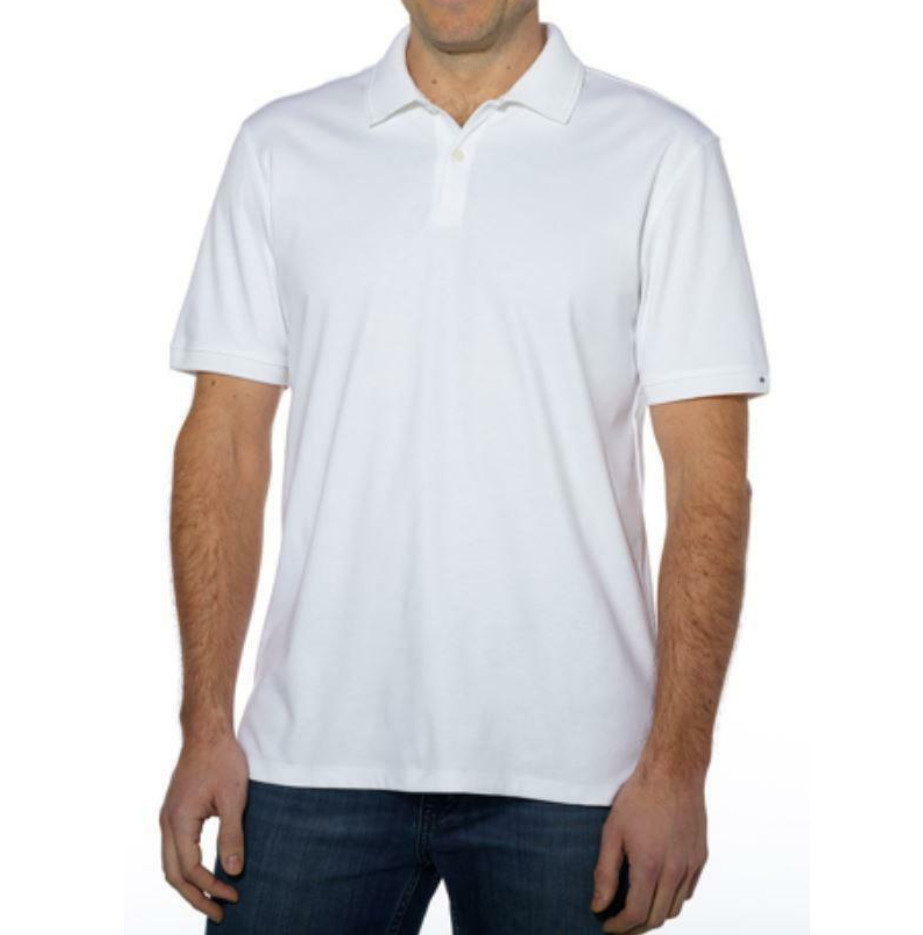 Мужское поло из жидкого хлопка Calvin Klein Mens Lifestyle белое XXL 7990₽