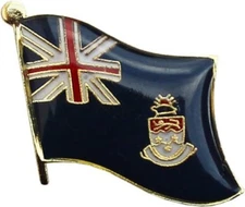 Wholesale Pack of 2 Cayman Islands Country Flag Bike Hat Cap lapel Pin