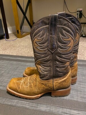 Hometown Cowboy Boots Heritage Brown Leather Upper Men display picture 2