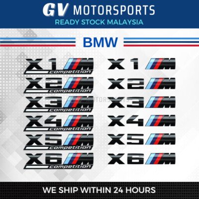READY STOCK BMW X1 X2 X3 X4 X5 X6 X7 Competition badge Emblem sticker F38 F39