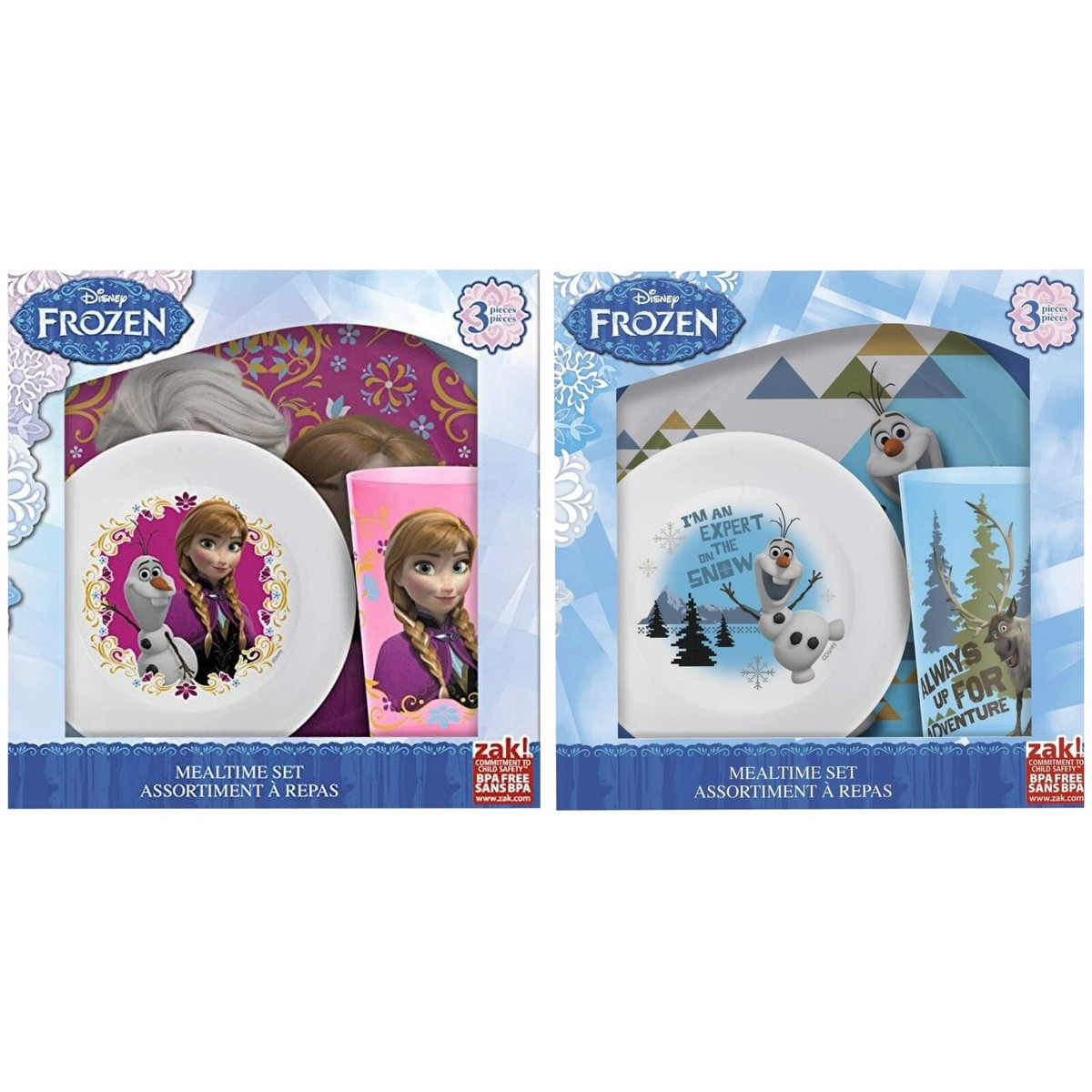 Melamine Dinnerware Disney Frozen Plate Set Lot Of Zak Designs