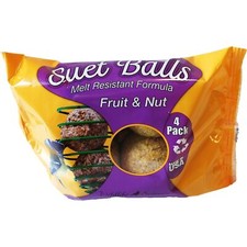 Wildlife Sciences Fruit  Nut Suet Balls, Melt Resistant Formula, 4 per Pack