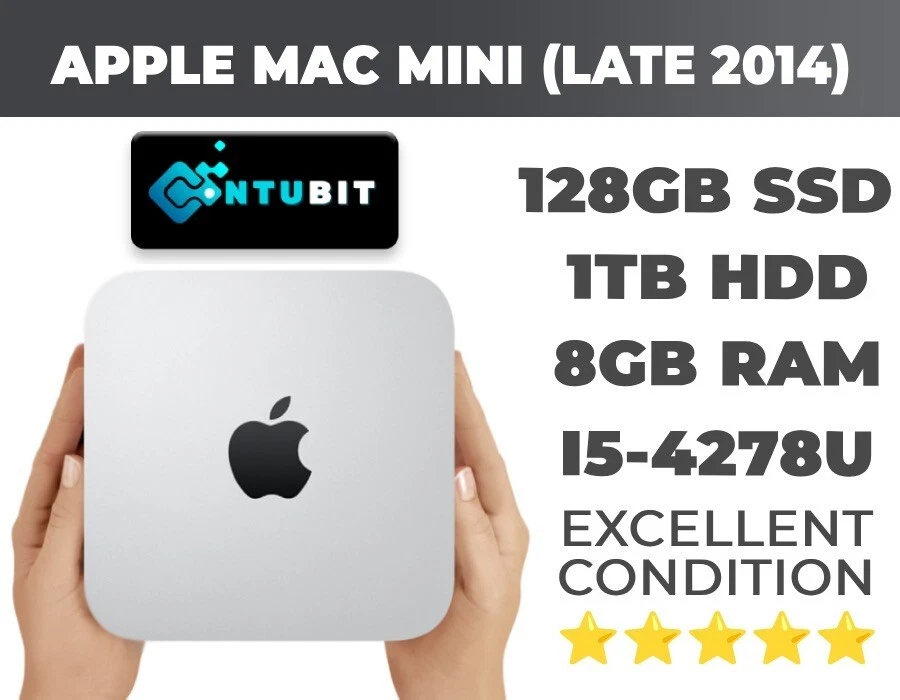 Apple Mac Mini 2014 | i5 4278U | 128GB SSD + 1TB HDD | 8GB RAM | TOP ZUSTAND