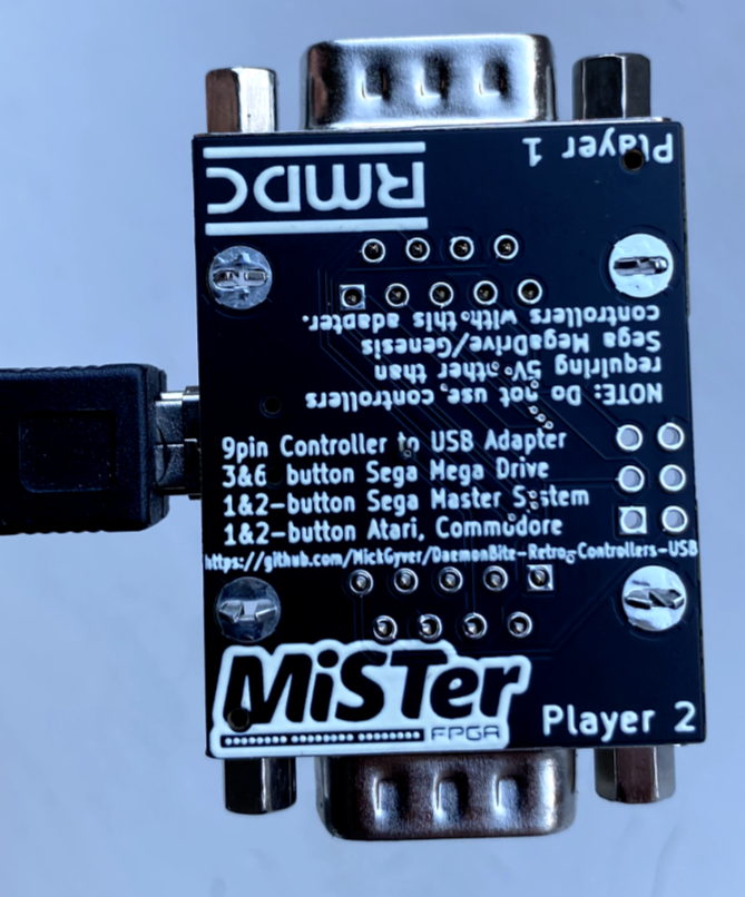 Adaptateur USB DaemonBite Pour 2 Manettes SEGA (Master System / Megadrive) Sur MiSTer, Raspberry Pi, PC - Neuf