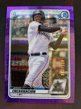 Jerar Encarnacion 2020 Bowman Chrome Purple Mojo Refractor /250