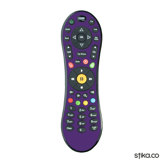 Plain Purple Vinyl Skin Sticker for Virgin Media TIVO V6 Mini TV Remote