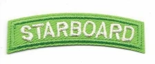 1/2" x 2" Green Starboard upper rocker Tab Iron on Sew On Patch