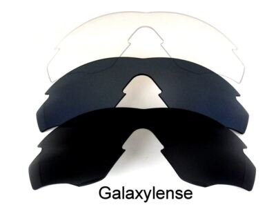 Galaxy Replacement Lenses For Oakley M2 Frame Black&Titanium&Clear Polarized 3PS