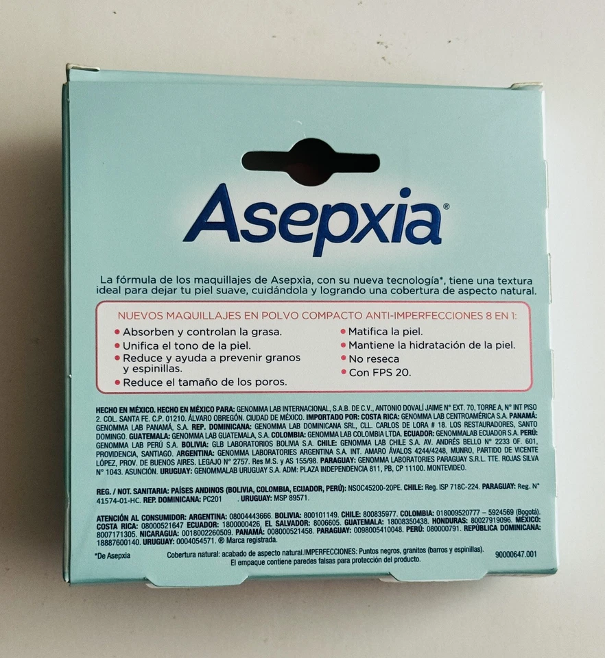 Maquillaje En Polvo Asepxia Anti Imperfecciones Tono Natural, 10 g, FPS 20 - Image 2 of 4