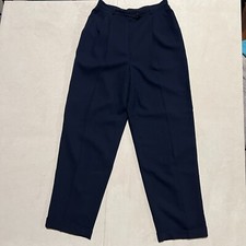 Vintage Lauren Ralph Lauren Navy Wool Pleated Tapered Trousers/ Pants Womens 12