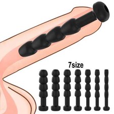7PCS Silicone Male Penis Plug Sounding Urethra Enhancer Bead Dilator Men Sex Toy
