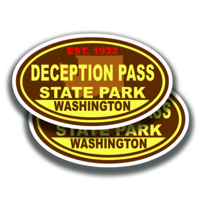 DECEPTION PASS STATE PARK DECALs 2 Stickers Washington Bogo Car Window ...