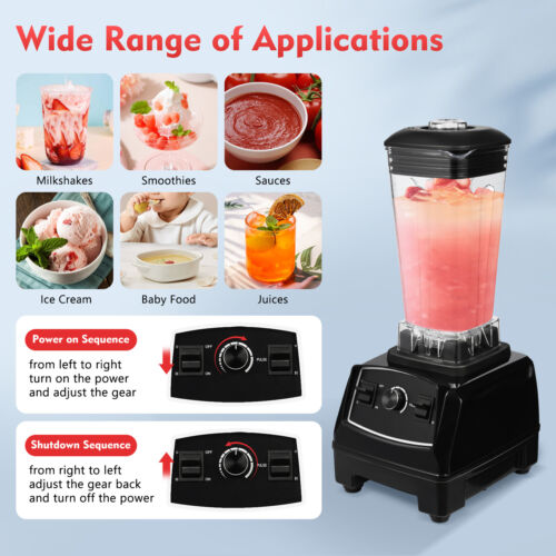 Professional Commercial Blender 2200W Fruit Juicer Smoothie Blender Maker Mixer - Afbeelding 1 van 23