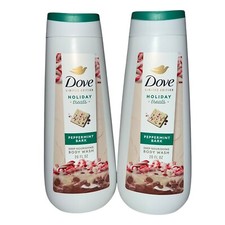Dove Peppermint Bark Body Wash 2 Pack 20oz Limited Edition Holiday Treats