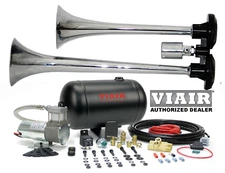 Loud Dual Trumpet Air Horn Kit VIAIR 98c 1 Gallon  Best Buy for Car Truck RV UTV