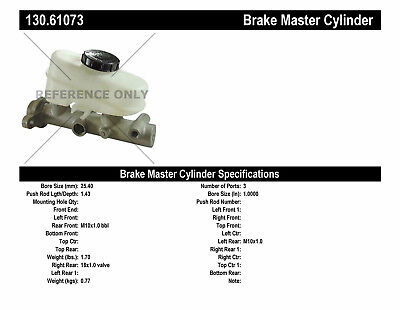 For 1953-1954 GMC Truck Brake Master Cylinder Centric 39628VW