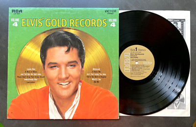 LP Elvis Presley - Elvis' Gold Records Vol. 4 - US RCA tan rigid