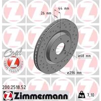 2X Zimmermann Sport Z Bremsscheibe 200.2518.52