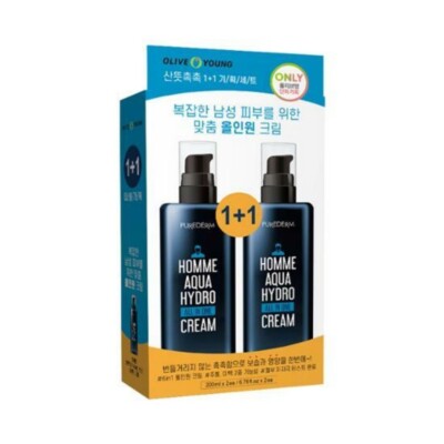 PUREDERM Homme Aqua Hydro All In One Cream 200ml+200ml/6.76oz+6.76oz K-Beauty