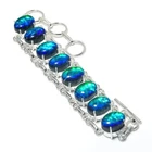 Triplet Opal Gemstone Handmade 925 Sterling Silver Jewelry Bracelet Size 7-8"