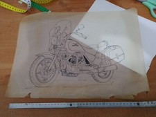 MOTO GUZZI , vecchio disegno tecnico ORIGINALE ( GUZZI ) CALIFORNIA , NEVADA-