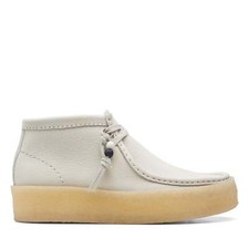  26168988 WOMENS CLARKS WALLABEE CUP BT WHITE NUBUCK