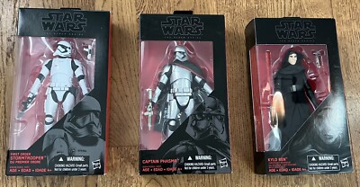 6  Star Wars Black Series Kylo Ren #26/Stormtrooper #04/Captain Phasma #06 NISB