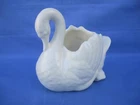 Vintage Red Wing RumRill Art Pottery White Swan Planter #259