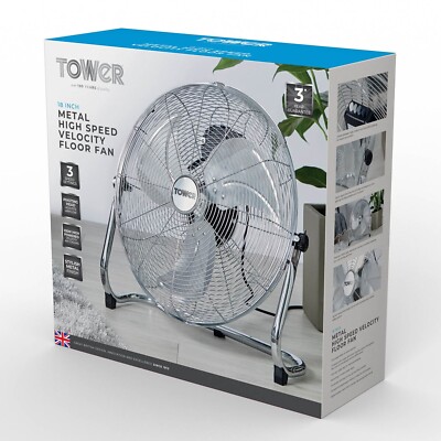 Tower T662000 18 in Velocity Floor Fan - Silver for sale online | eBay 