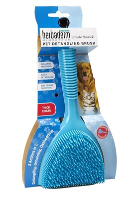 Herbaderm Pet Detangling Brush  New thick coats