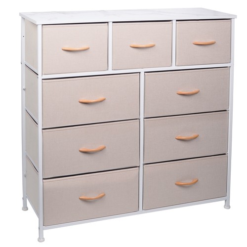 Cerbior Bedroom Storage Dresser Tower Shelf Organizer BinsCabinet Fabric Drawers - Picture 43 of 46