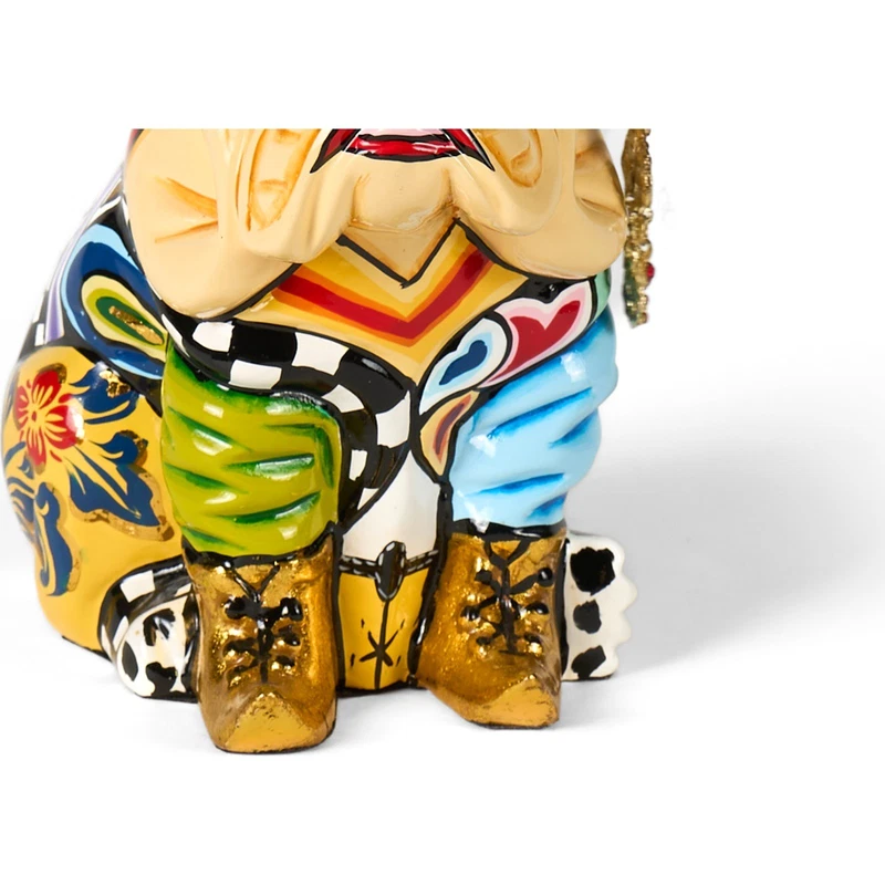 CARLINO Cane Statua Scultura Tom's Drag 4032 Carl S 28 cm Pop Art Cresta Punk, fotografia 9 di 9