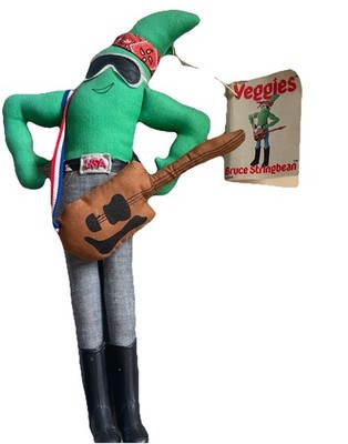 VTG The Veggies 1985 Doll ''Bruce Stringbean'' KF Designs Guitar Collectible