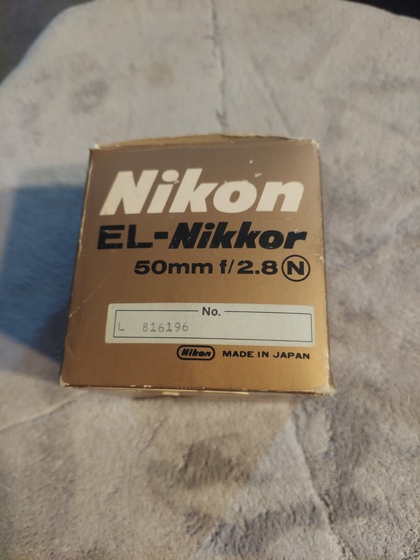 Nikon EL Nikkor 50mm f2.8 Enlarging Lens BOXED Vintage Photography