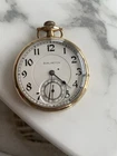 Antique Elgin Natl Watch Co Pocket Watch Silveroid Case Roman Dial c.1900